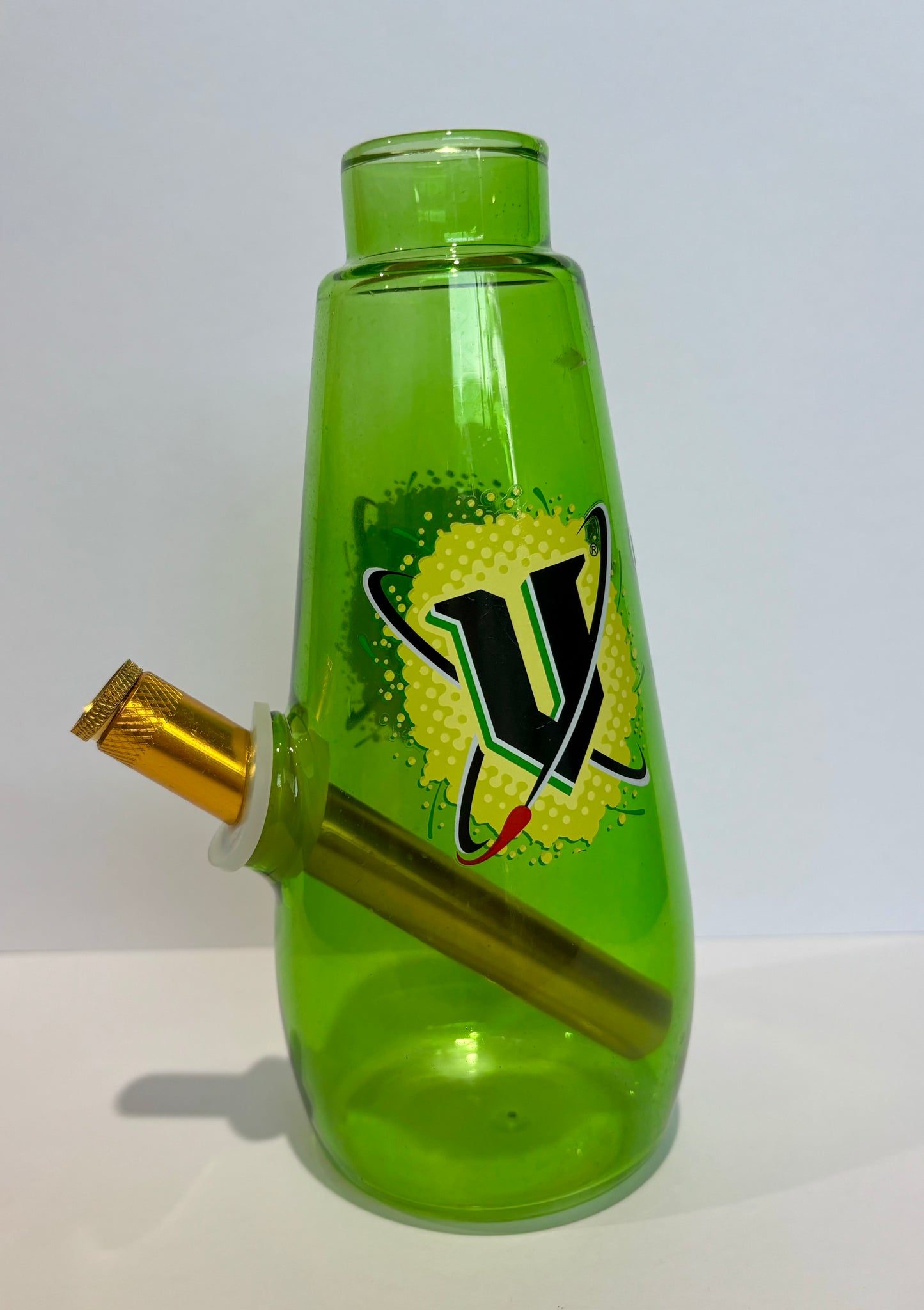 Green V Glass Bong