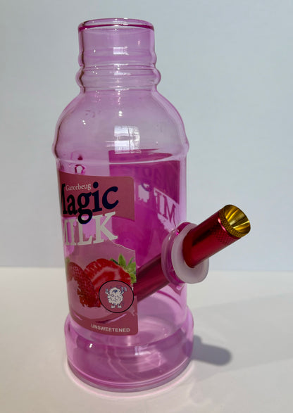 Pink Magic Milk Glass Bong